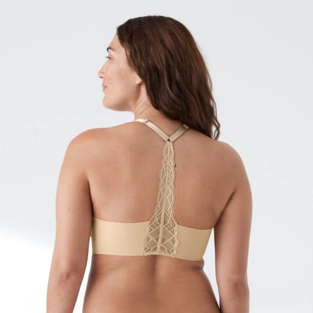 True Body Triangle Lace Racerback Bra - Desert - Large - Picture 2 of 9